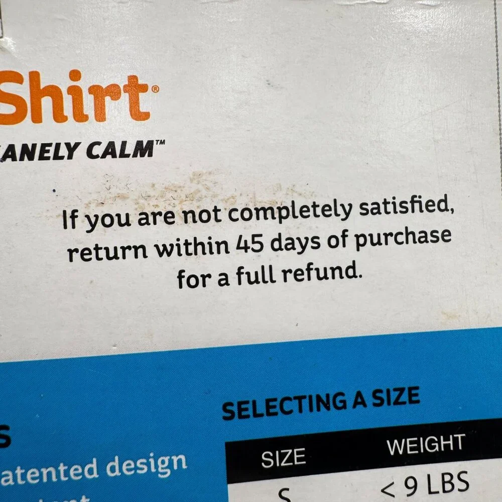 Thundershirt Cat Anxiety Solution Medium Gray NIB
